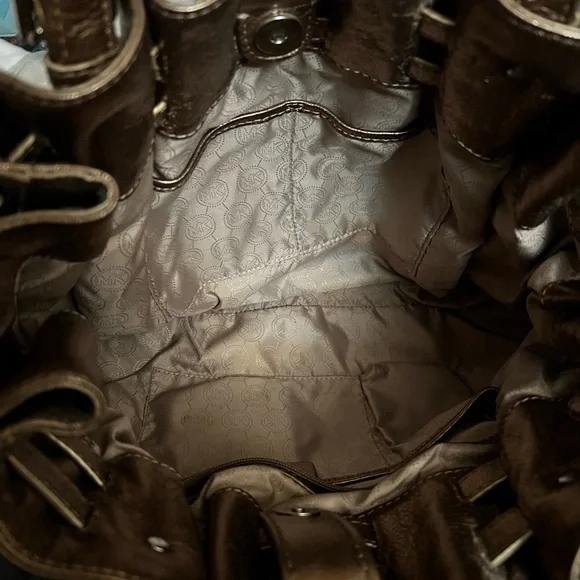 Michael Kors Metallic Bronze Leather Bag - Picture 9 of 12